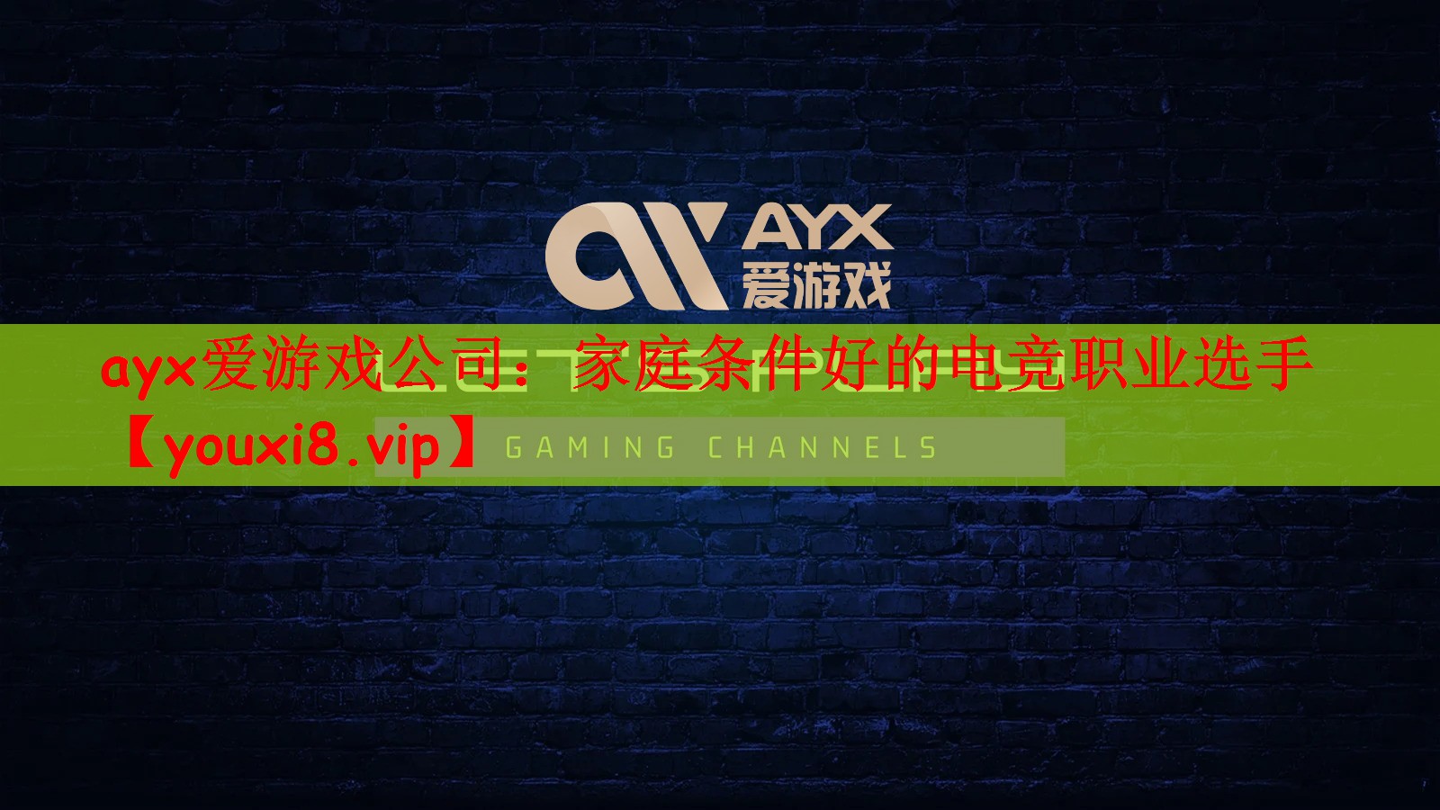 ayx爱游戏公司：家庭条件好的电竞职业选手