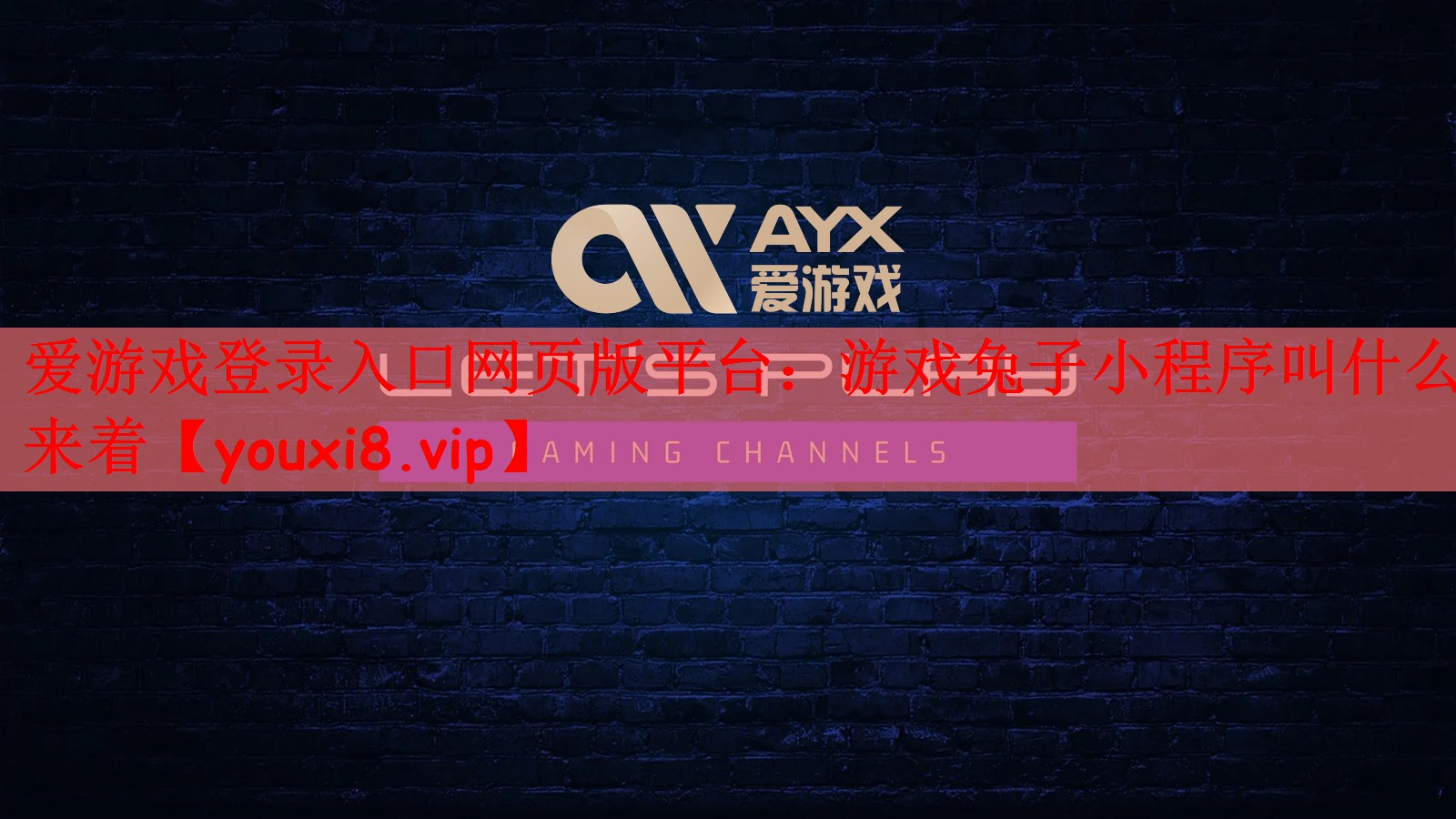 爱游戏登录入口网页版平台：游戏兔子小程序叫什么来着